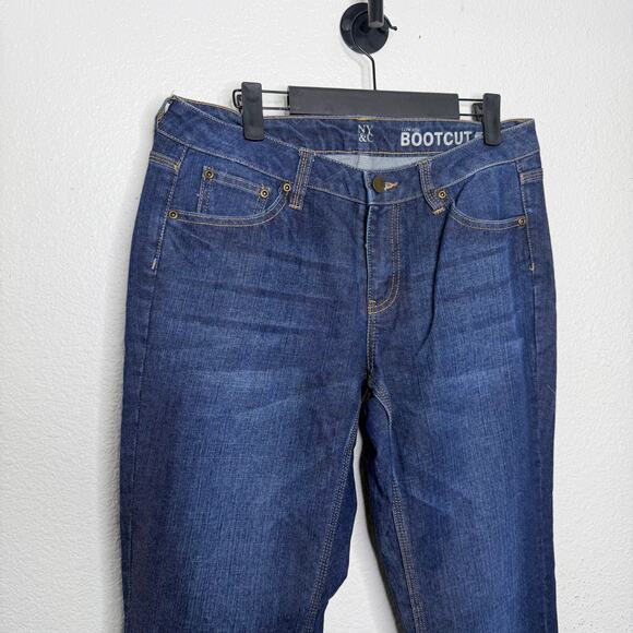 New York & Company Womens Jeans Size 10 Low Rise Bootcut Curvy Dark Wash Denim - Picture 13 of 13